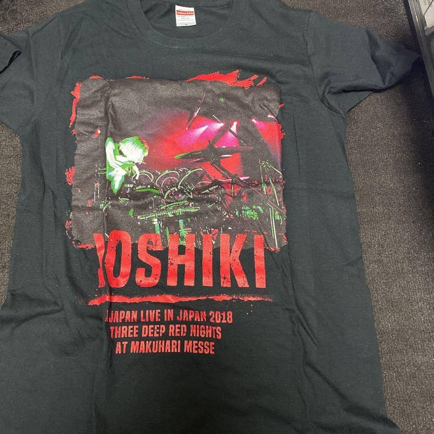 YOSHIKI TシャツA XL 紅に染まった夜 黒ブラック 楽天限定 X JAPAN Live 日本公演 2018 紅に染まった夜 Tシャツ M